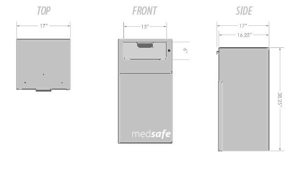 MedSafe Medication Disposal Collection Receptacle - 38-Gallon