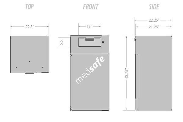 MedSafe Medication Disposal Collection Receptacle - 38-Gallon