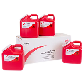 Four 2-Gallon Sharps Recovery System
