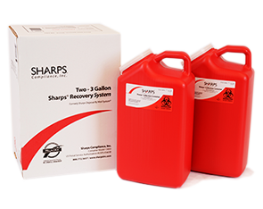 Two 3-Gallon Sharps Recovery System